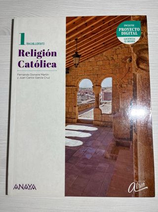 libro religión 1° - 2° bachillerato