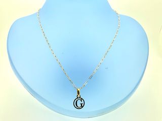 Gargantilla chapada en oro letra G