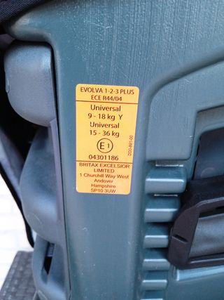 Silla coche Britax Evolva 1-2-3 plus