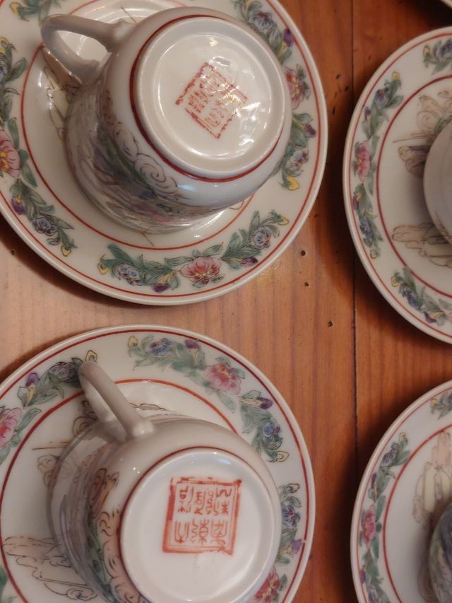 Juego Café Porcelana china 1960 Nueva