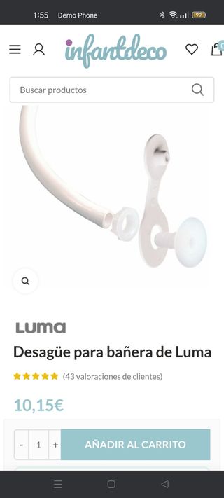 Bañera bebé Luma + asiento