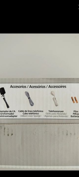 Teléfono fijo inalámbrico digital Panasonic.