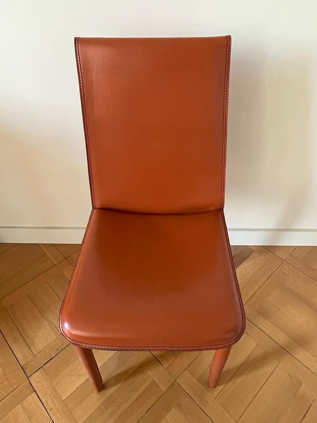 Sillas de cuero búlgaro italianas