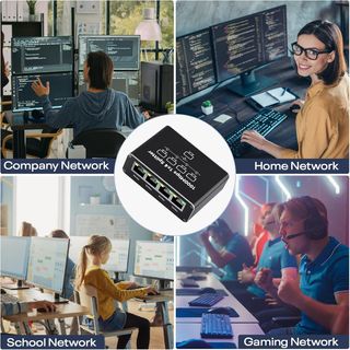 Switch Ethernet 1 a 4, 1000 Mbps LAN Splitter 1-4