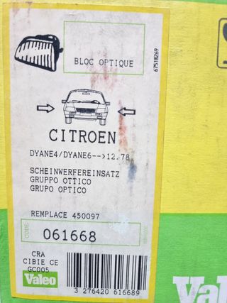 Pareja opticas faros CITROEN DYANE (cibie)