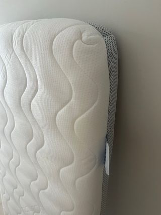 Cuna de madera pino y blanca 120x60 cm + COLCHÓN