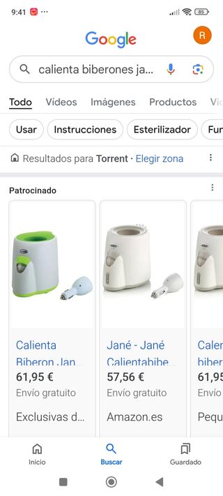 Calienta biberón ultra rápido casa coche