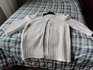 Chaqueta blanca mujer de manga tonta