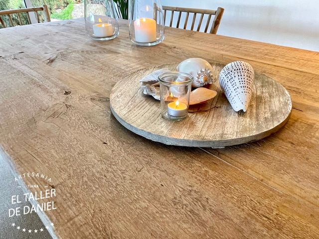 Mesa comedor a medida madera reciclada