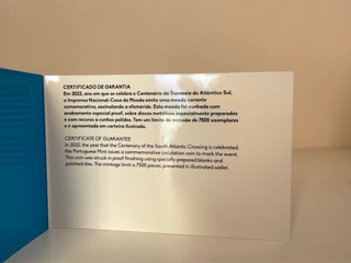 2 euro Portogallo 2022 Prima Trasvolata Proof BE