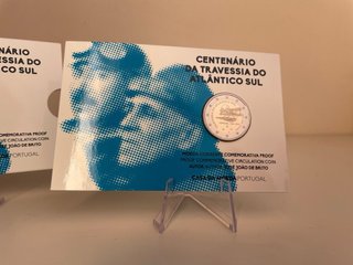 2 euro Portogallo 2022 Prima Trasvolata Proof BE