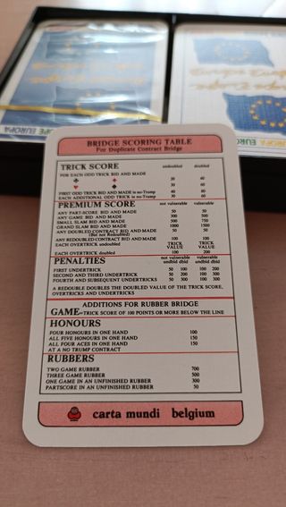 Cofanetto con carte da gioco