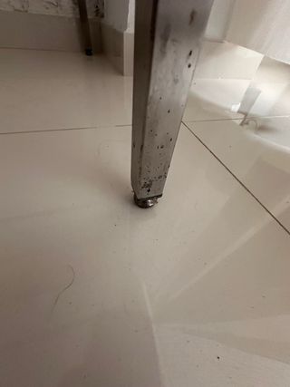 Mesa cristal y metal vintage