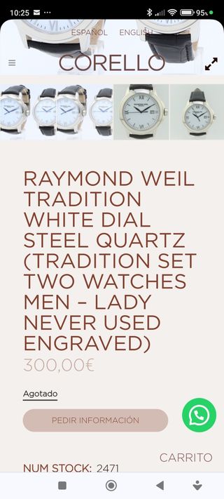 RELOJ RAYMOND WEIL SEÑOR