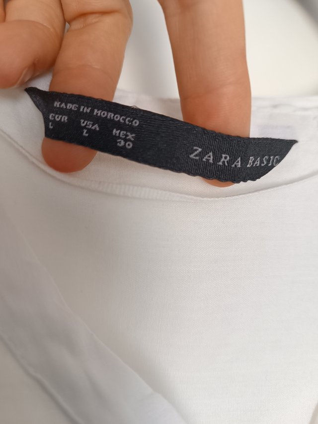 Blusa blanca mujer ZARA talla 38