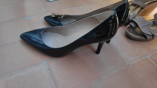 Zapatos de tacón de piel