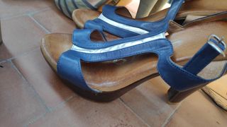 Zapatos de tacón de piel