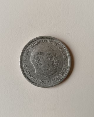 Moneda 5 pesetas de Franco  de 1.957