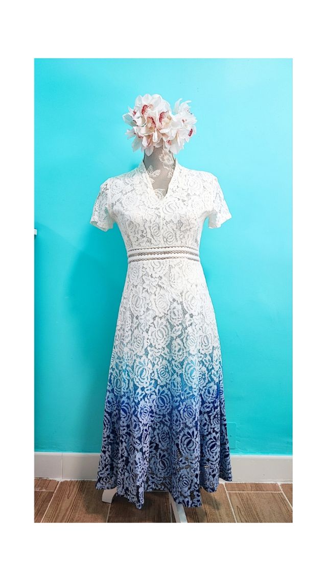 Vestido de encaje degradado