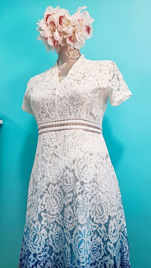 Vestido de encaje degradado