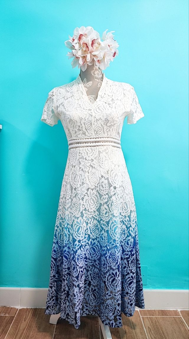 Vestido de encaje degradado