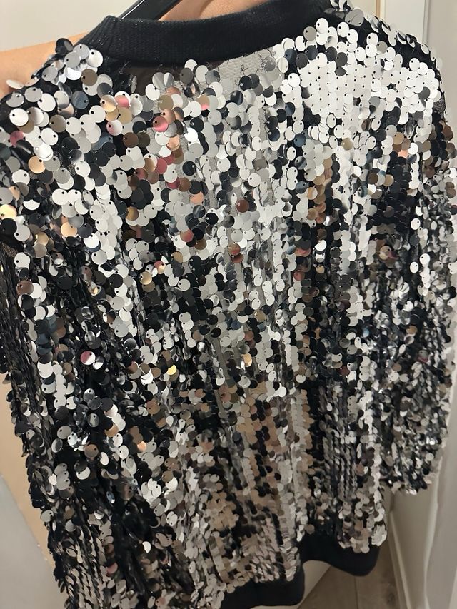 Chaqueta Lentejuelas Zara M