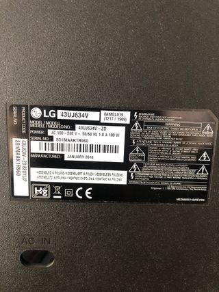 Módulo alimentación LG 43” led