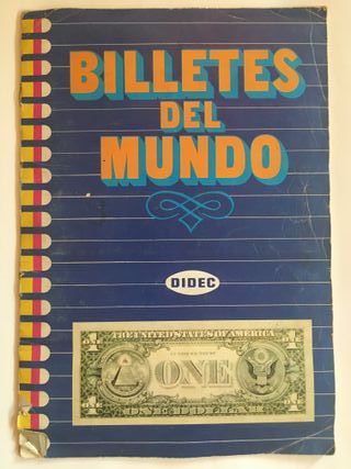 Álbum de cromos Billetes del mundo DIDEC completo.