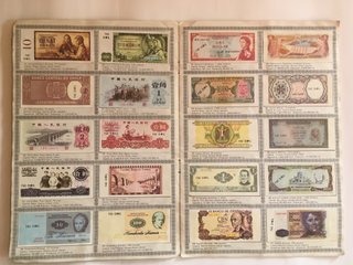 Álbum de cromos Billetes del mundo DIDEC completo.