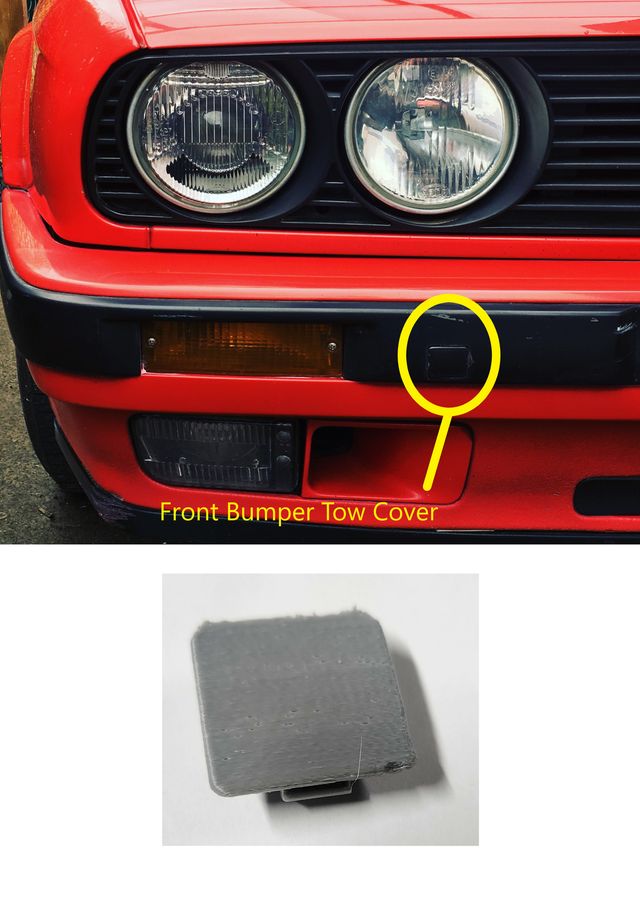 2 x Tapa parachoques delantero BMW E30