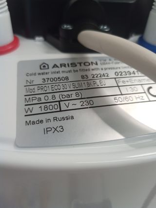 NUEVO Termo eléctrico Ariston Pro1 Eco