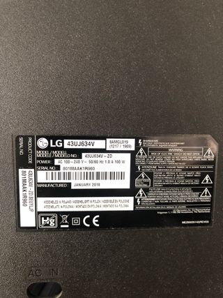 Módulo Main  LG 43” led