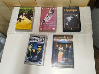 Lote de 5 peliculas clasicas de video VHS
