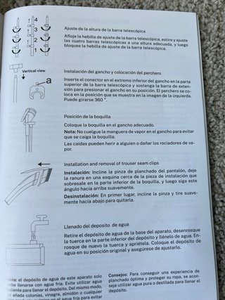 Plancha de vapor vertical