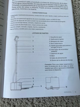 Plancha de vapor vertical
