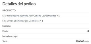 Escritorio infatil (silla y mesa) Les Gambettes