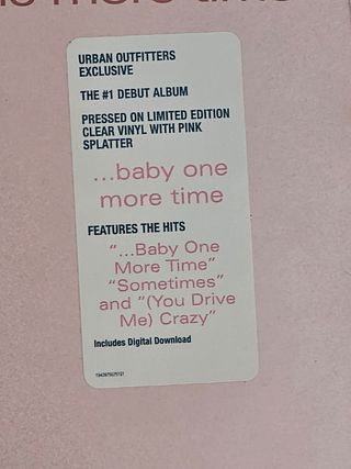 Britney Baby UO Clear Pink Splatter Vinilo Nuevo