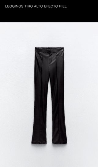 Pantalon semipiel sintetico Zara L