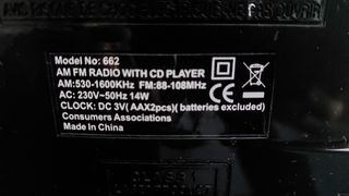 Equipo de música, radio y CD