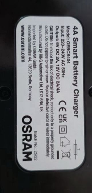 Cargador de bateria Osram 404 6V/12V