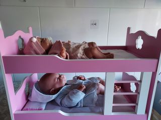Juguete camas literas bebés Reborn, Nenuco...