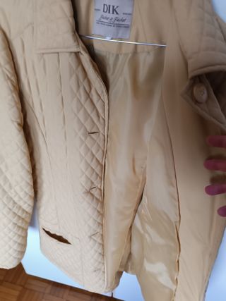 giacca donna in trapuntino colore giallo oro