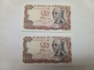 2 billetes Manuel de Falla