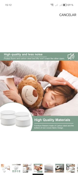 Pack de 4 Elevadores de muebles redondos