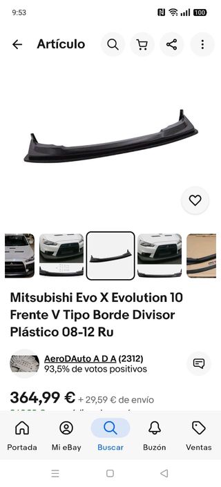 Lip labio Mitsubishi Lancer evo x 