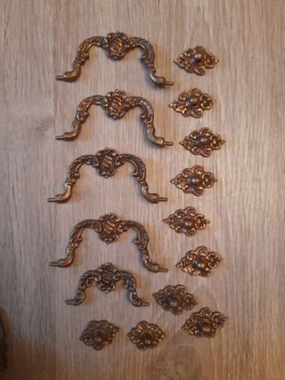 Lote 40 tiradores antiguos y vintage