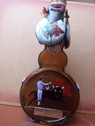 Botella forma de guitarra adorno