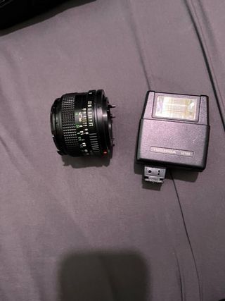 Ojetivo canon/Flash Toshiba