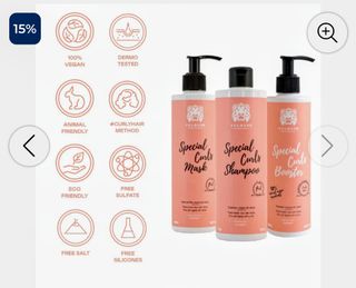 Pack curly, champú, mascarilla y booster