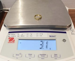 SOLITARIO DE ORO 18K/3.1Gr